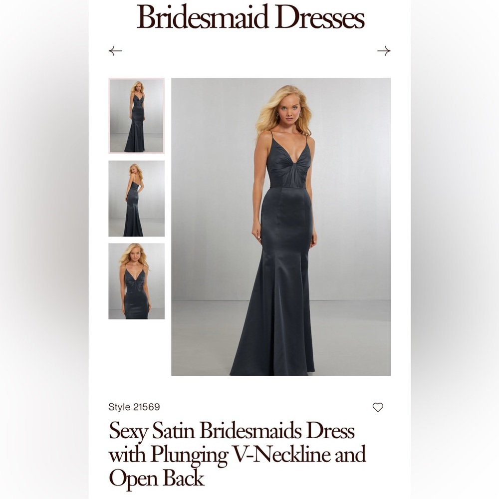 MoriLee bridesmaid dress, black, size 6, worn once